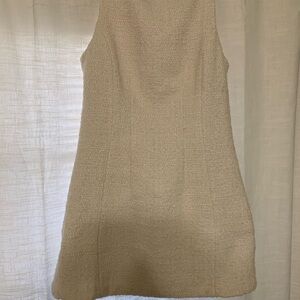 H&M Cream Textured Mini Dress